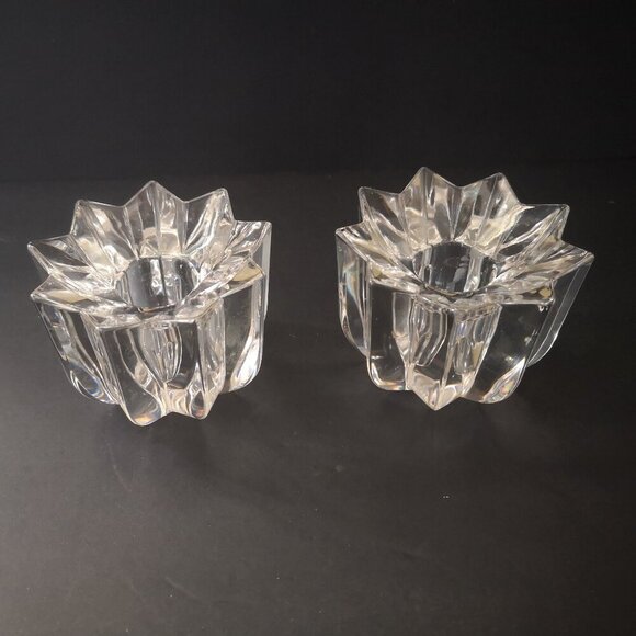 Mikasa Other - Mikasa Austria Comet Star Shaped 2 1/2" Crystal Taper Candle Holders Set of 2